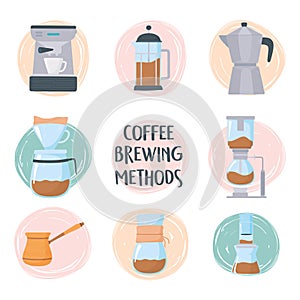 Coffee brewing methods, coffee makers and coffee machine, kettle, french press, moka pot