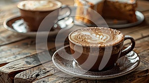 The coffee with cake.AI generated image