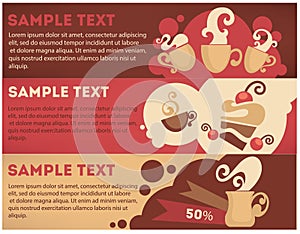 Coffee and cake banners