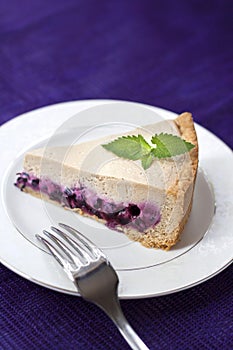 Coffee cake with blueberries