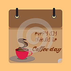 Coffee calendar date everyday photo