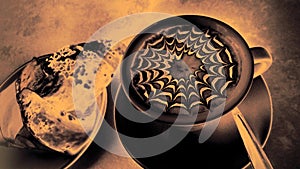Coffee Cappuccino Drinks Abstract Background