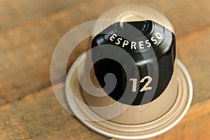 Coffee capsule with the strenght number 12 flavour