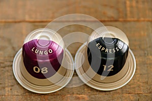 Coffee capsule with the strenght number 8 and 12 flavour