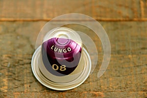 Coffee capsule with the strenght number 8 flavour