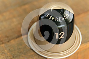 Coffee capsule with the strenght number 12 flavour photo