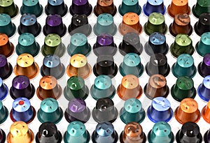 coffee capsules background