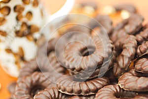 Coffee and chocolate biscuits