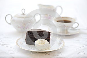 Coffee and chocolate cake