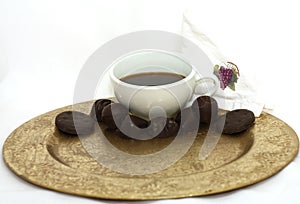 Coffee Chocolate Candy on White