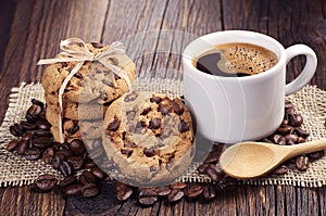Coffee and chocolate cookies