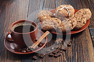 Coffee and chocolate cookies