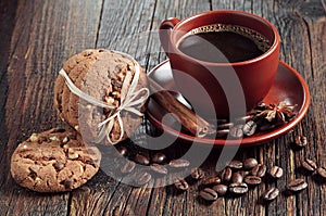 Coffee and chocolate cookies