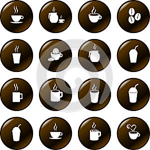 Coffee chocolate and hot beverages drinks vector