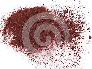 Coffee or chocolate powder isolated