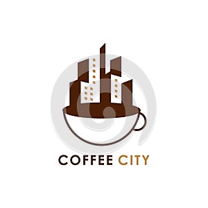 Coffee City Logo Design Vector Graphic