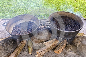 Café a cacao frijoles asado en cuenca 