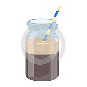 Coffee cold drink mason jar