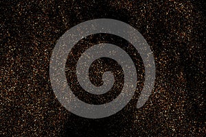 Coffee Color Grain Texture Isolated on Black Background