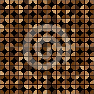 Coffee Colors Rings Diagram Seamless Pattern