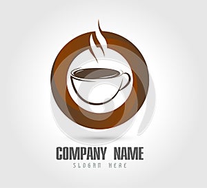 Coffee company or bar logotype.