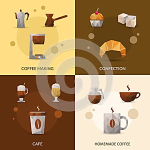 Coffee And Confectionery Icon Set