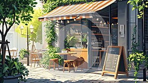 Coffee Corner with Sunshade