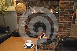 Coffee and a Cosy Fireplace