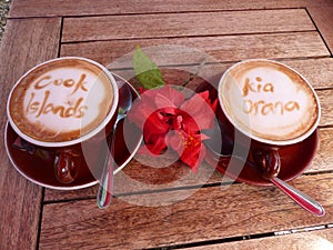 Coffee crema art Rarotonga Cook Islands