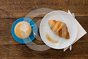 Coffee and croissant