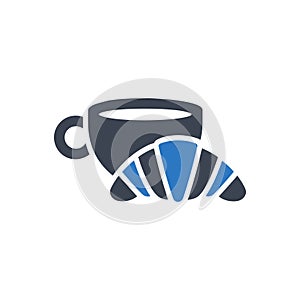 Coffee Croissant Breakfast Icon