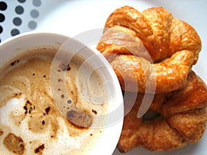 Coffee and croissants