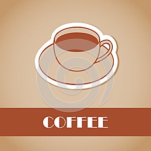 Coffee cup background.