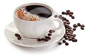 Kaffee tasse a bohnen 