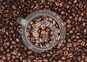 Coffee Cup Beans Background