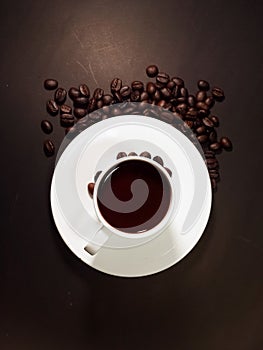 Coffee Cup Beans Background