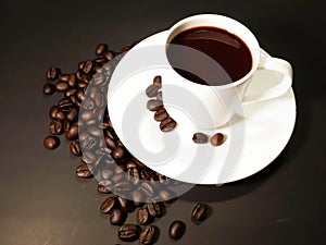 Coffee Cup Beans Background