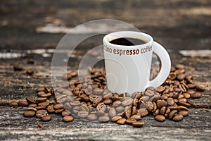 Coffee Cup Beans Background