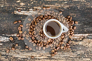 Coffee Cup Beans Background