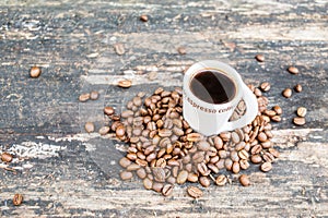 Coffee Cup Beans Background