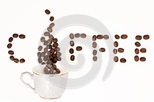 Coffee Cup Beans Background