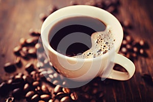 Kaffee tasse a bohnen 