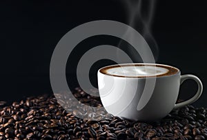 Coffee Cup on Black Background