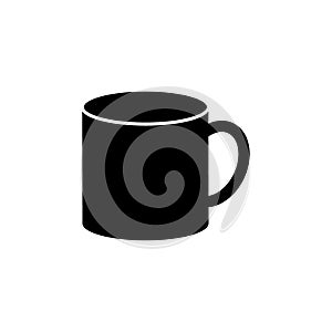 Coffee cup black flat icon