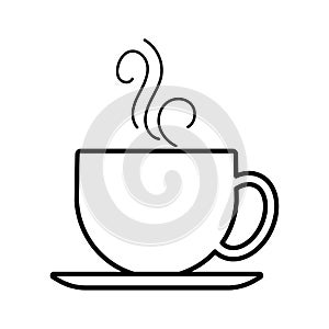 Coffee cup black icon logo