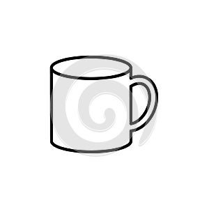 Coffee cup black line icon