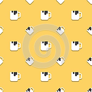 Coffee Cup Bracing Drink Seamless Pattern