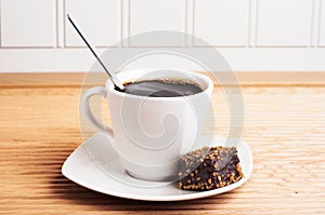 Coffee Cup with brownie - landscape view