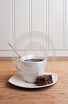 Coffee Cup with brownie - portrait view