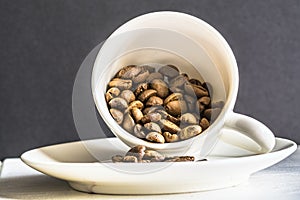 Coffee Cup with Coffee Beans